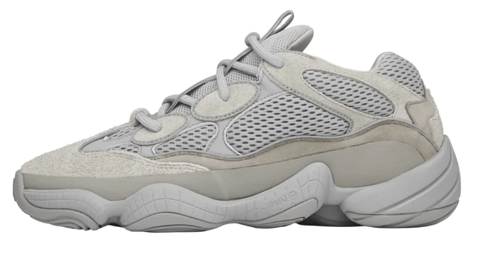 Adidas Yeezy 500 Lace-Up Sneakers – Light Grey