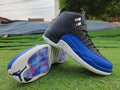 Air Jordan 12 High-Top Sneakers – Black, Blue & White