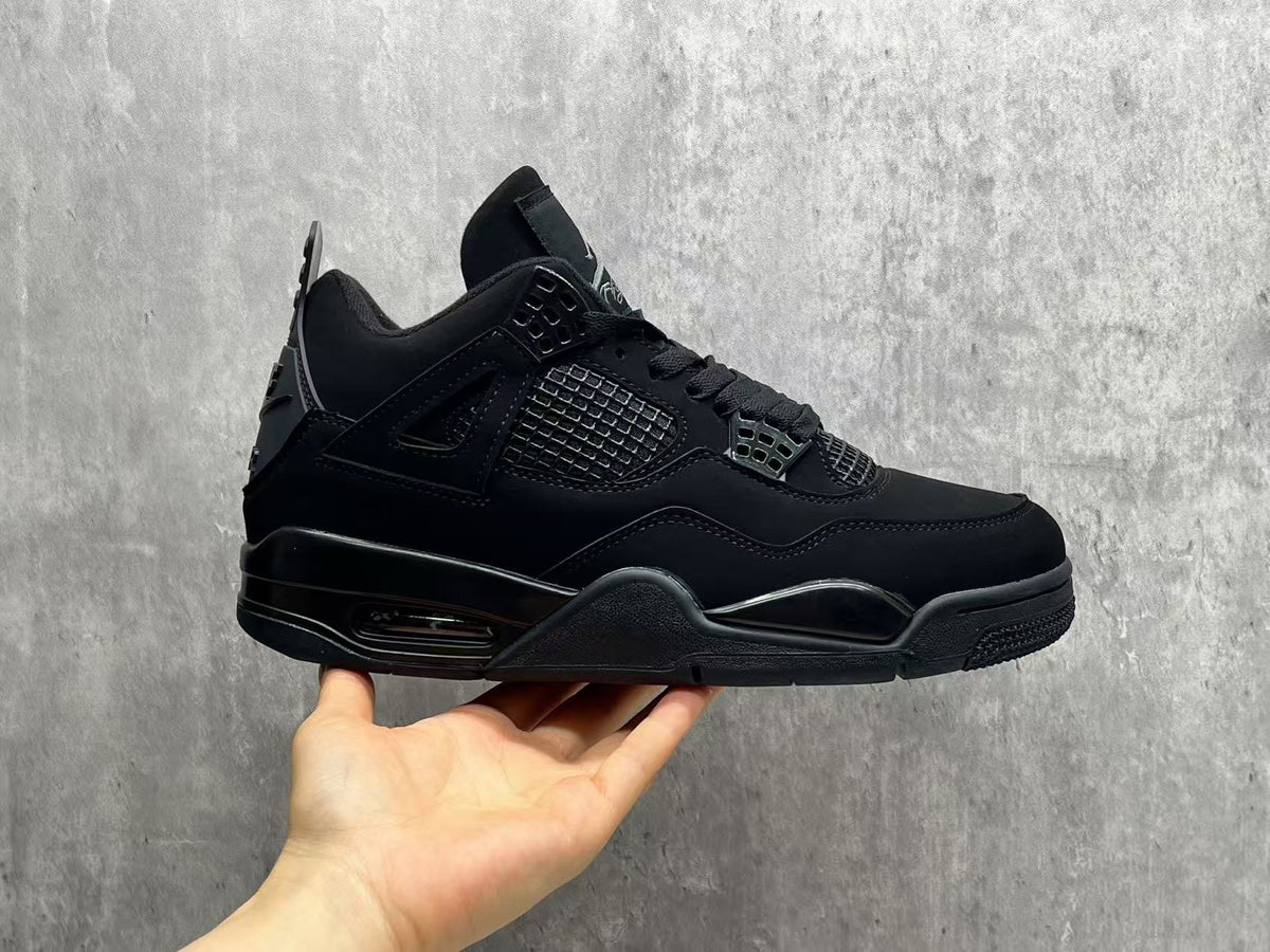 Air Jordan 4 Retro 'Black Cat' Sneakers - Black