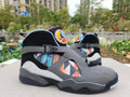 Air Jordan 8 Sneakers - Grey and Black with Multicolor Details