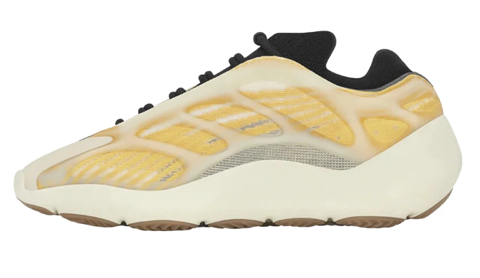 Adidas Yeezy 700 V3 Lace-Up Sneakers – Yellow/Cream