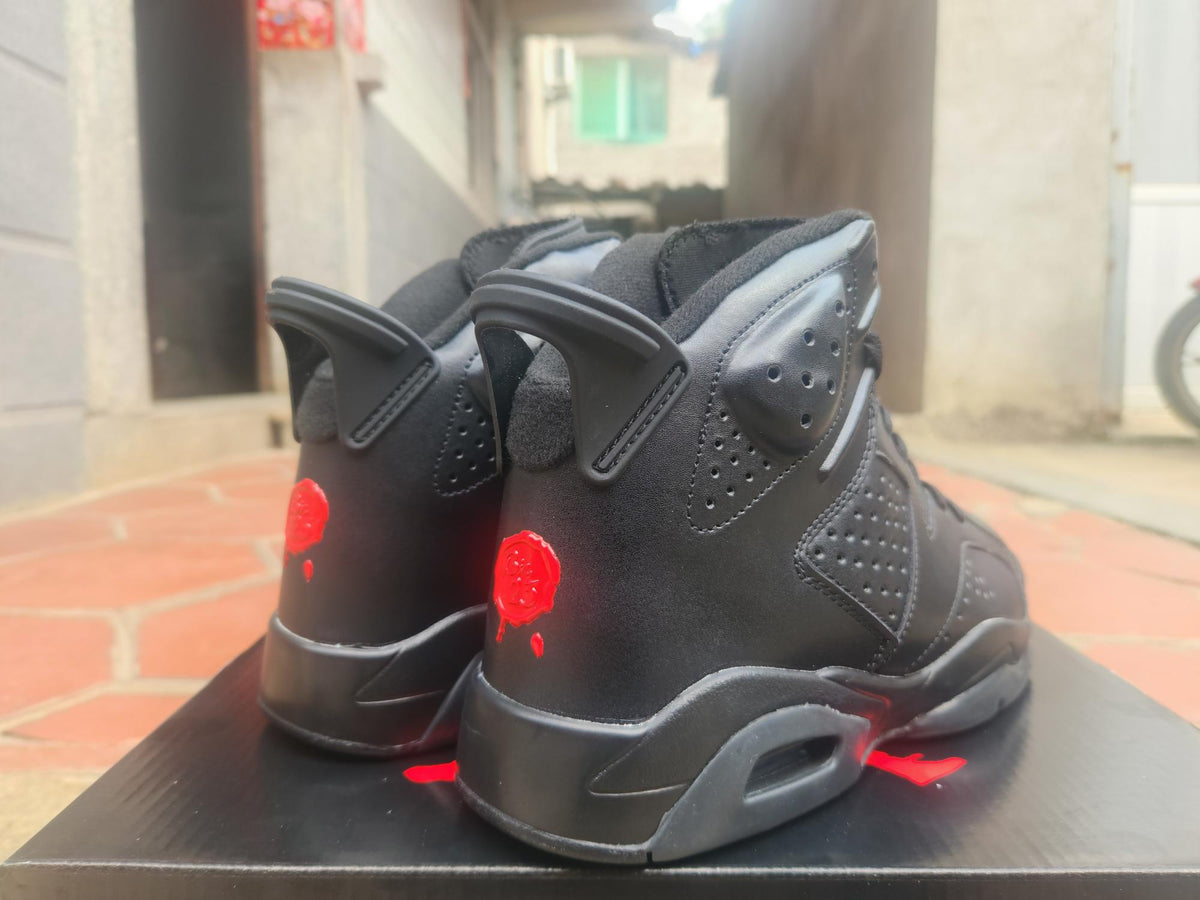 Air Jordan 6 Retro Sneakers - Black and Grey