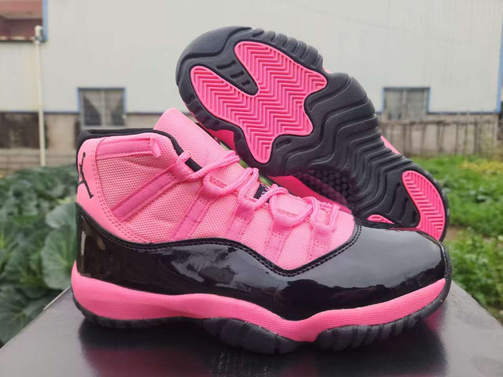 Air Jordan 11 Retro High-Top Sneakers – Black & Pink