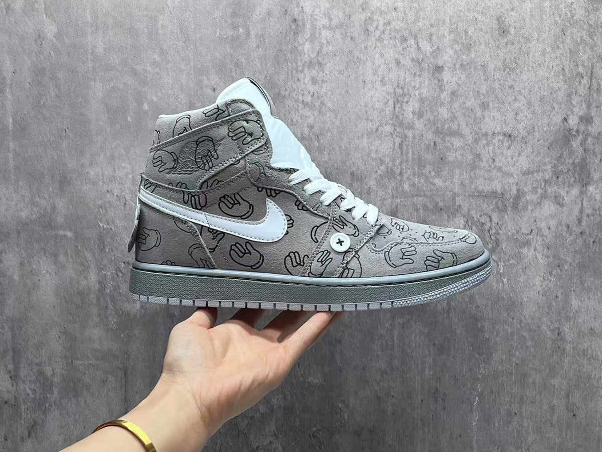 Air Jordan 1 Retro 'Angel' High-Top Sneakers - Grey