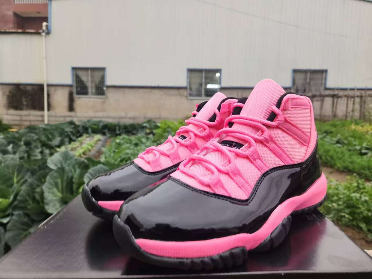 Air Jordan 11 Retro High-Top Sneakers – Black & Pink