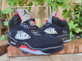 Air Jordan 5 Men's Sneakers 'SUP' - Black and Red
