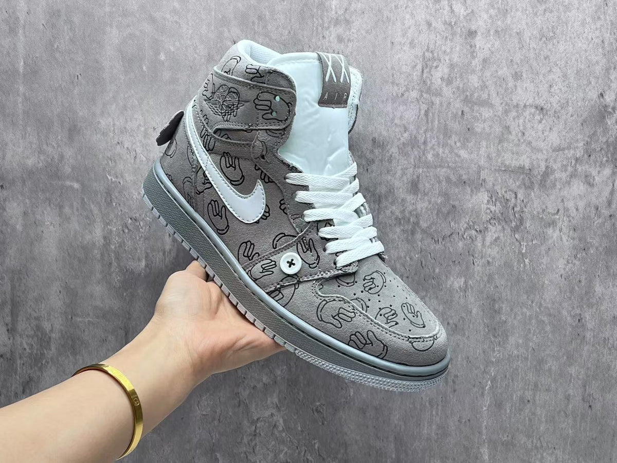 Air Jordan 1 Retro 'Angel' High-Top Sneakers - Grey