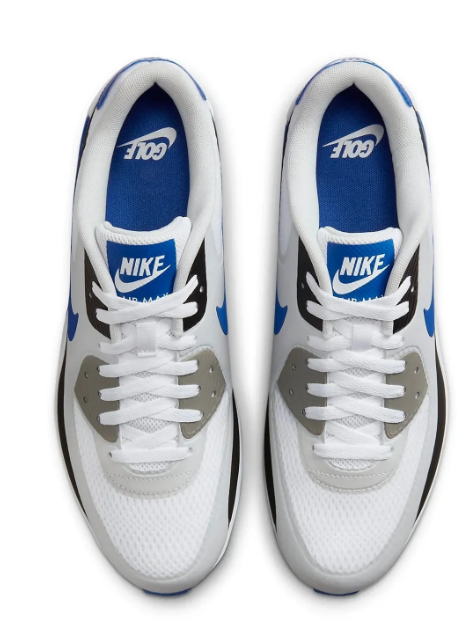 Nike Men's Air Max 90 Golf Shoes – White & Blue