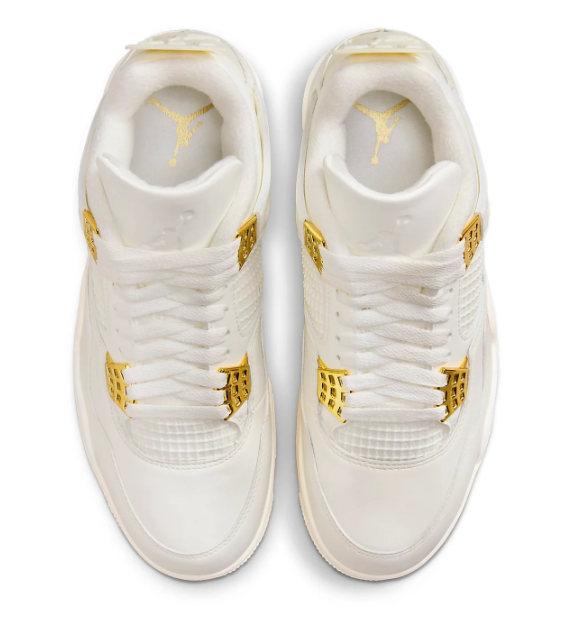Air Jordan 4 Retro Women's Sneakers 'Metallic Gold'
