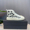 AMIRI Star High-Top Sneakers - White and Black