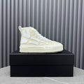 AMIRI Skeleton High-Top Sneakers - Cream and White