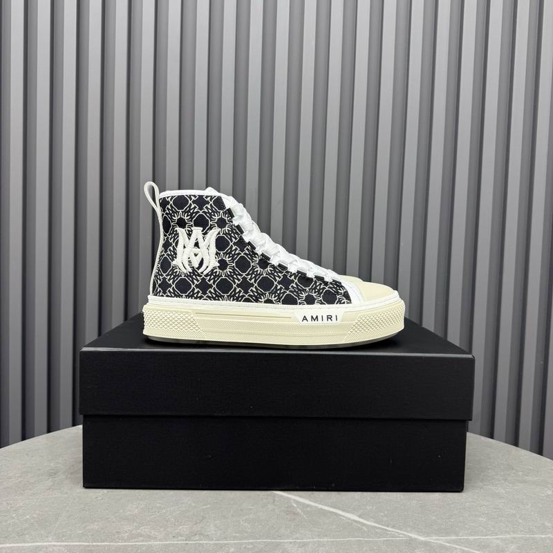 AMIRI Patterned High-Top Sneakers - Black and White