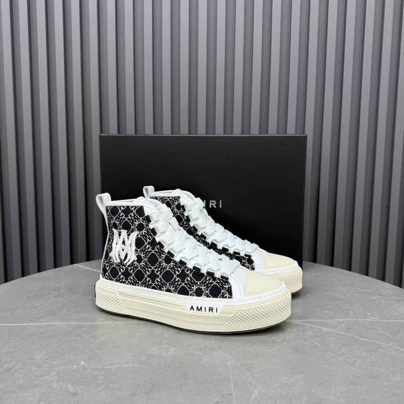 AMIRI Patterned High-Top Sneakers - Black and White