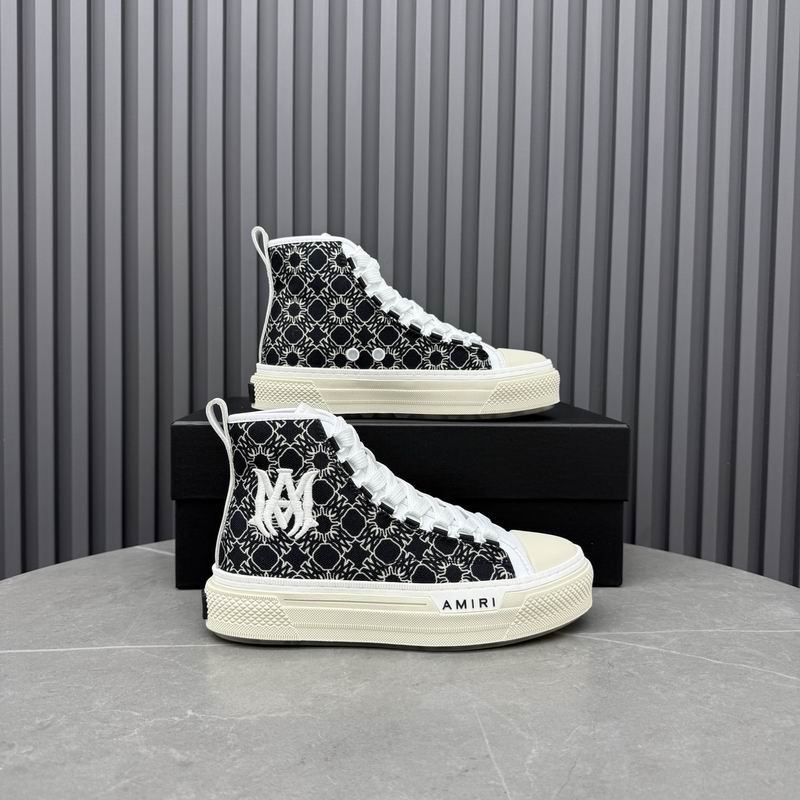 AMIRI Patterned High-Top Sneakers - Black and White