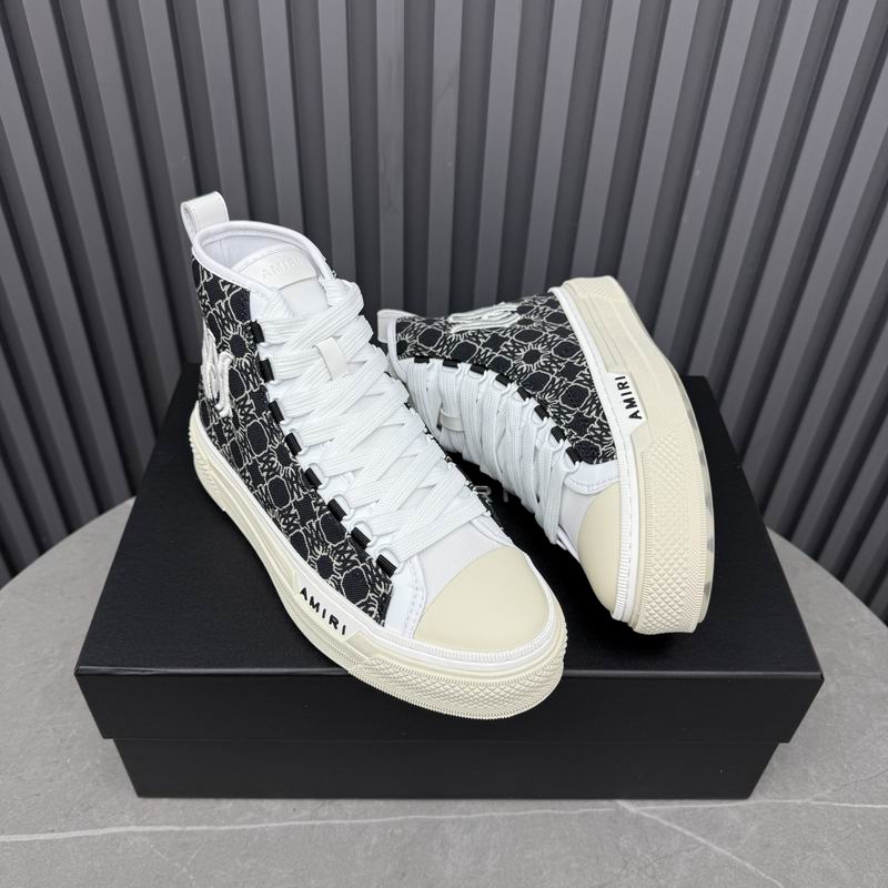 AMIRI Patterned High-Top Sneakers - Black and White