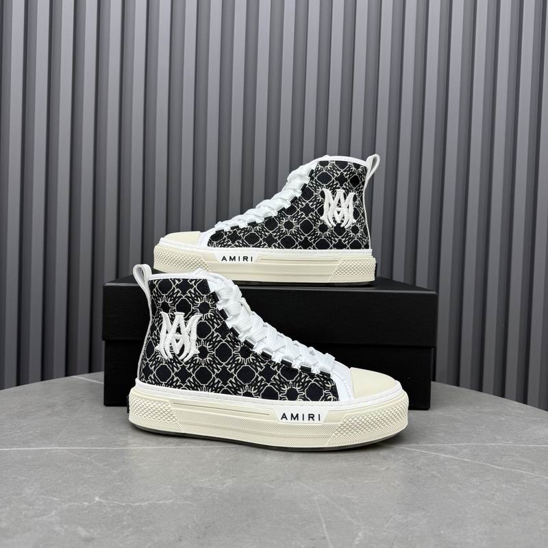 AMIRI Patterned High-Top Sneakers - Black and White