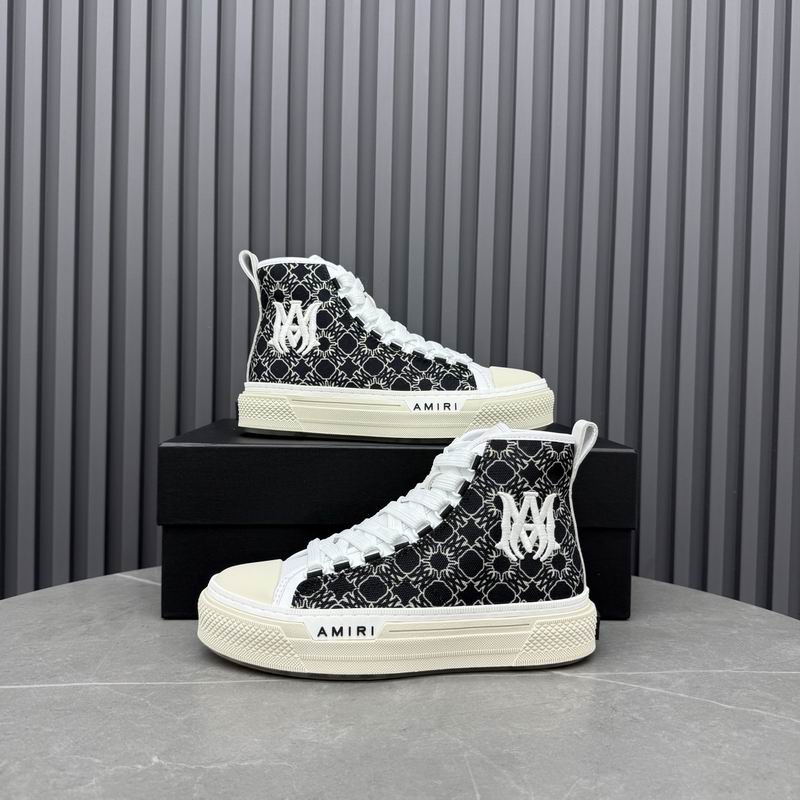 AMIRI Patterned High-Top Sneakers - Black and White