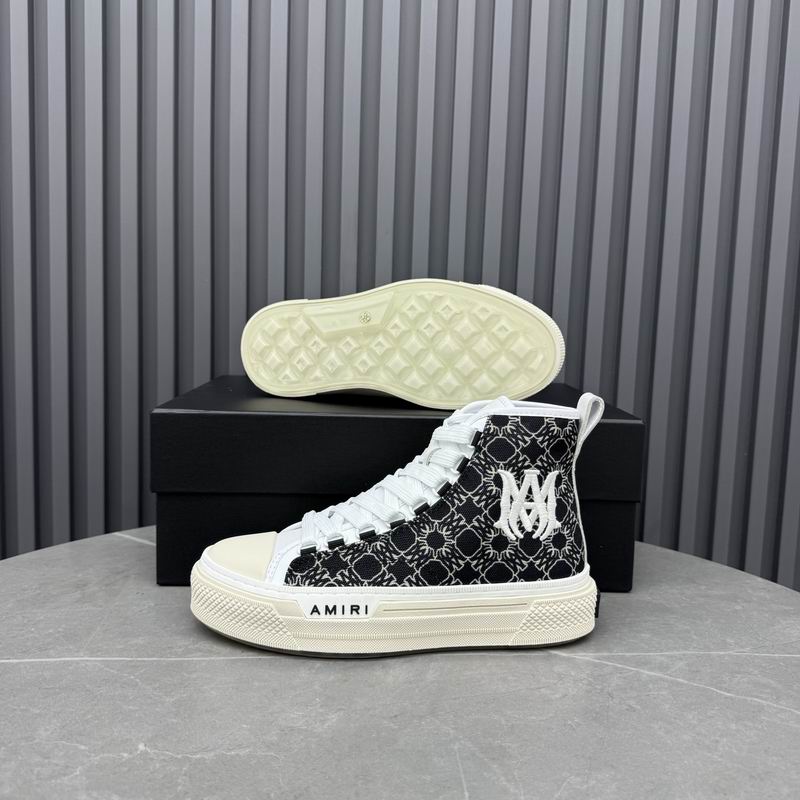 AMIRI Patterned High-Top Sneakers - Black and White