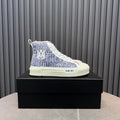 AMIRI Textured High-Top Sneakers - Purple and White