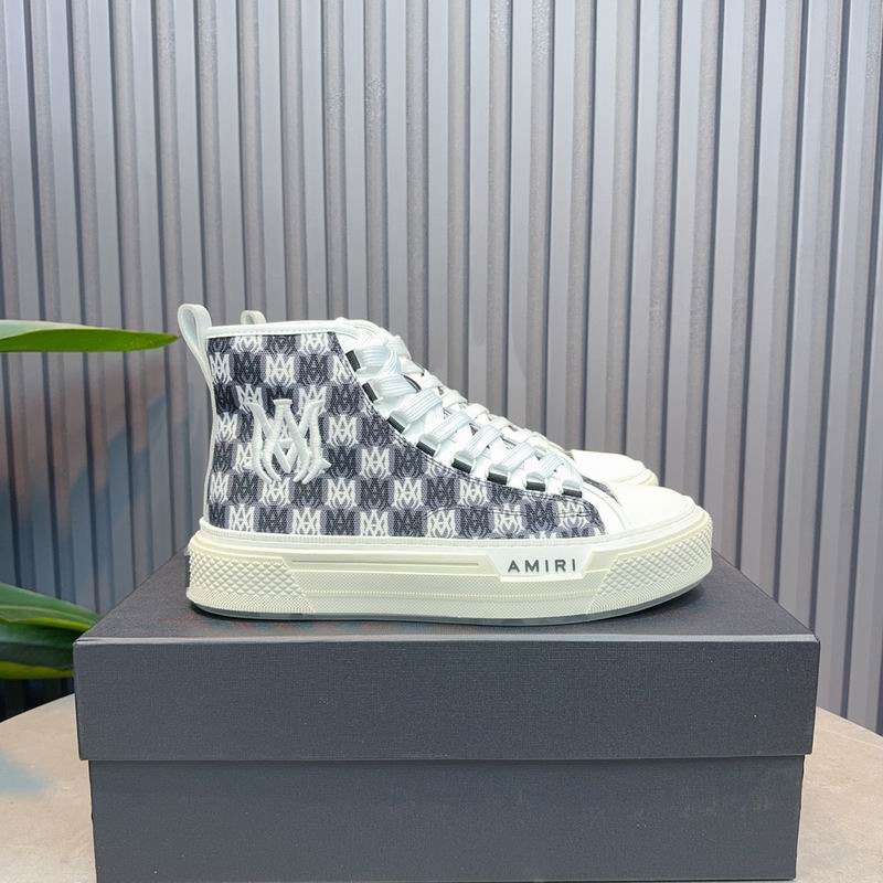 AMIRI Monogram High-Top Sneakers - Black and White
