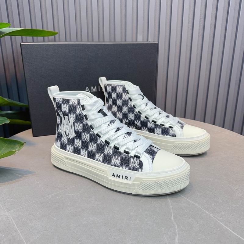 AMIRI Monogram High-Top Sneakers - Black and White