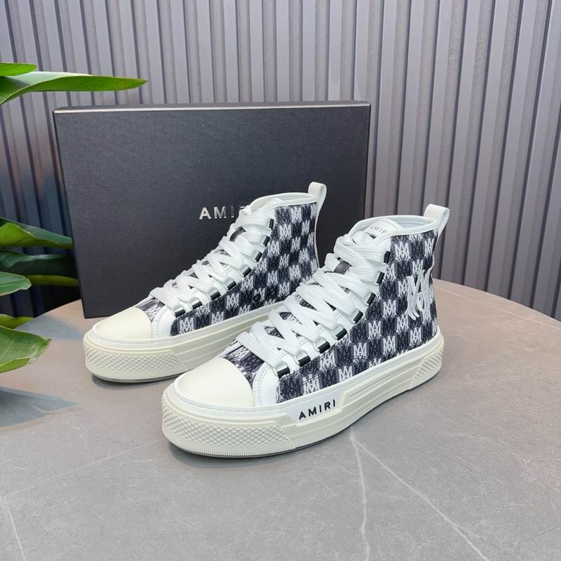 AMIRI Monogram High-Top Sneakers - Black and White