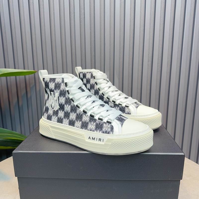 AMIRI Monogram High-Top Sneakers - Black and White