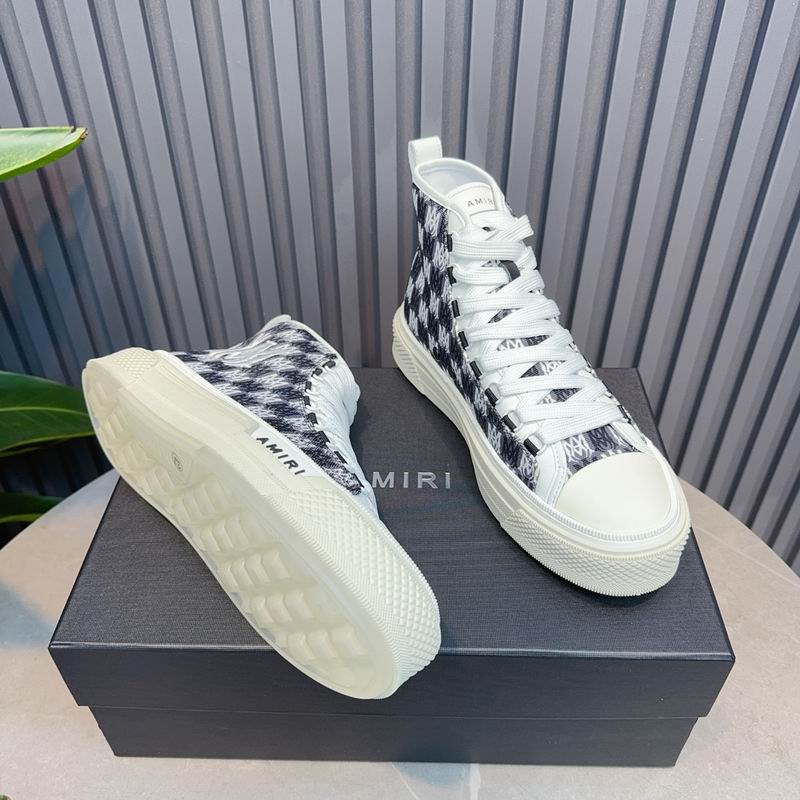 AMIRI Monogram High-Top Sneakers - Black and White