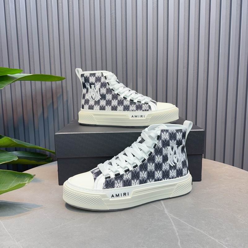 AMIRI Monogram High-Top Sneakers - Black and White