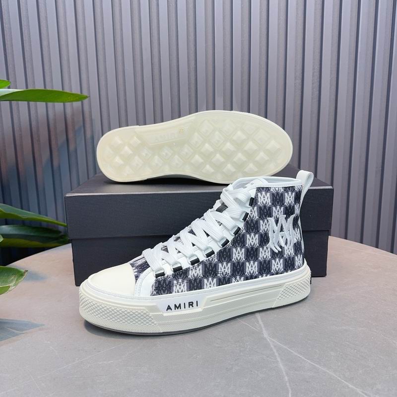 AMIRI Monogram High-Top Sneakers - Black and White