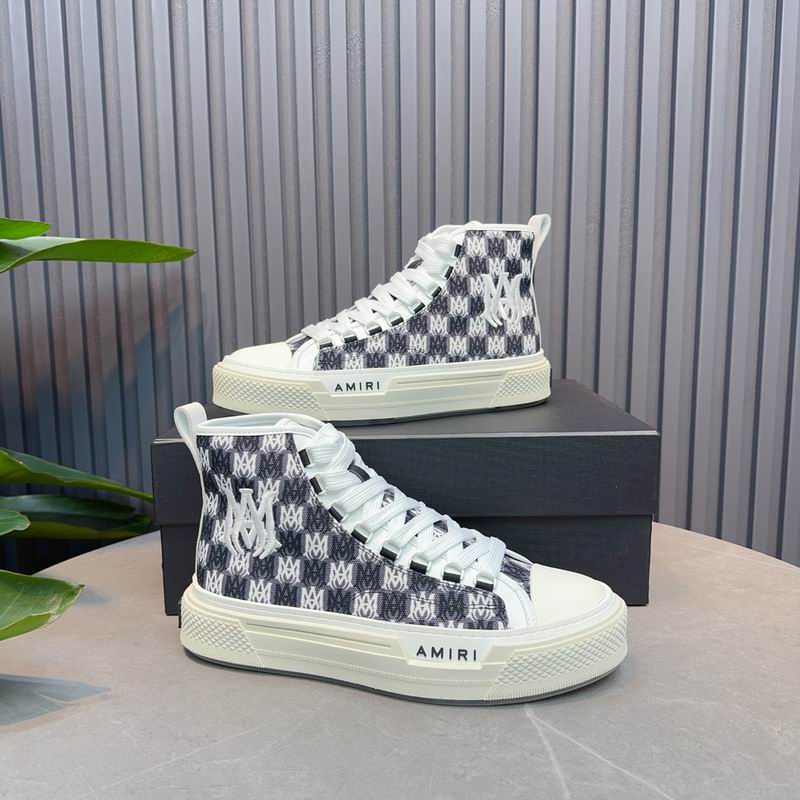 AMIRI Monogram High-Top Sneakers - Black and White