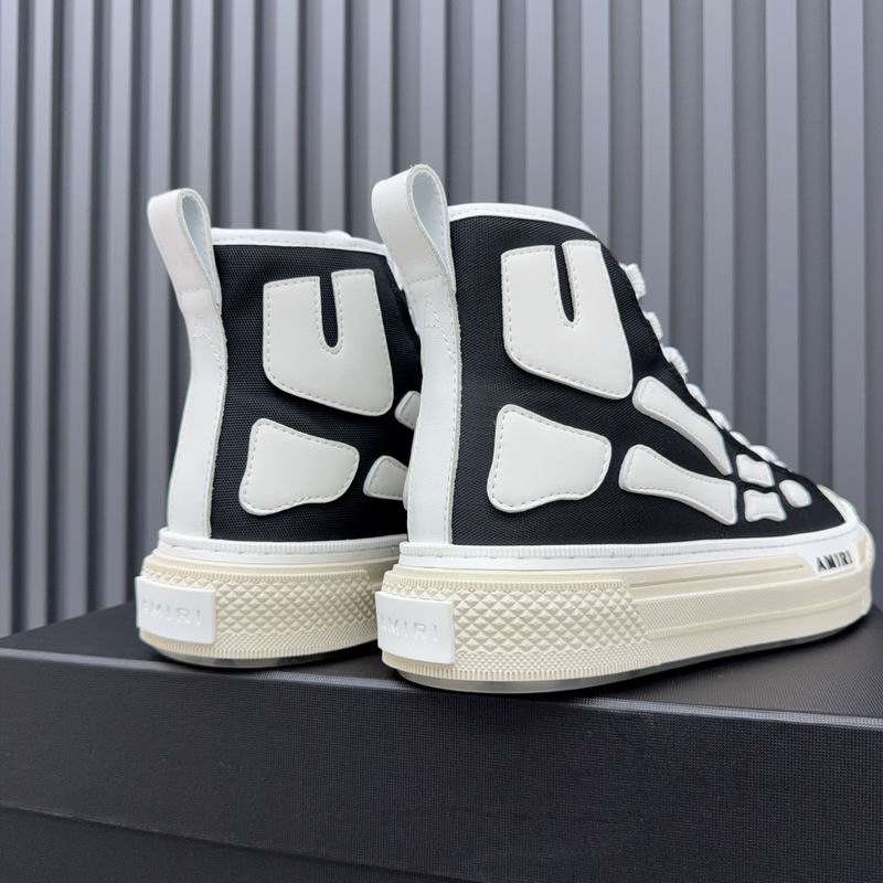 AMIRI Skeleton High-Top Sneakers - Black and White