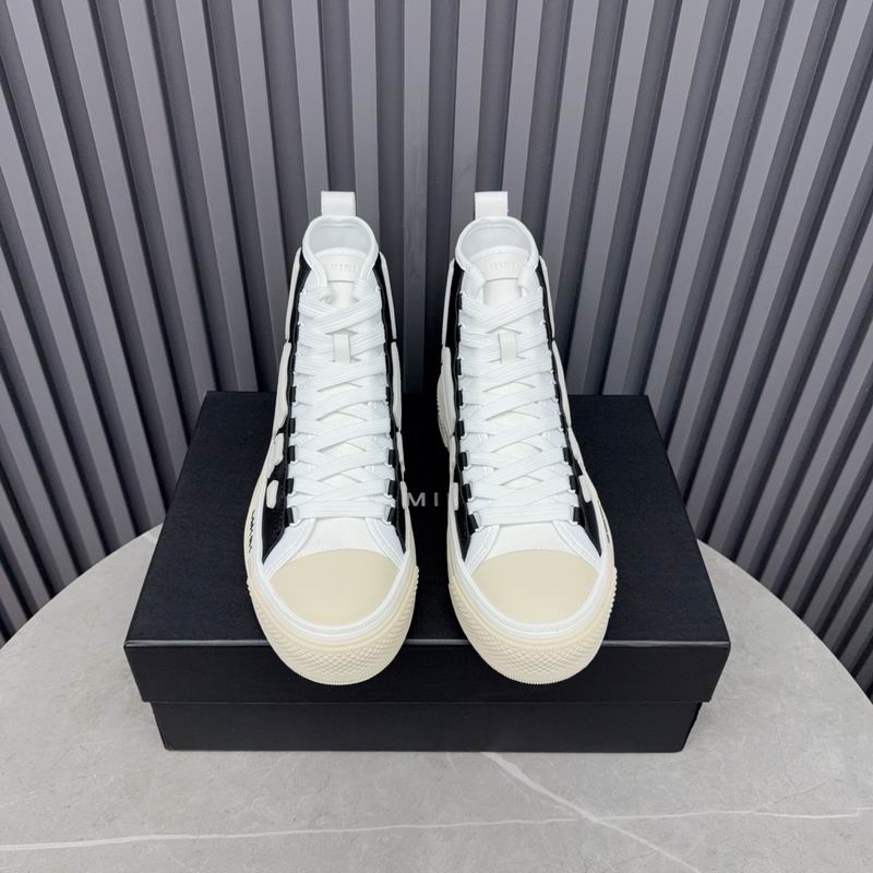 AMIRI Skeleton High-Top Sneakers - Black and White