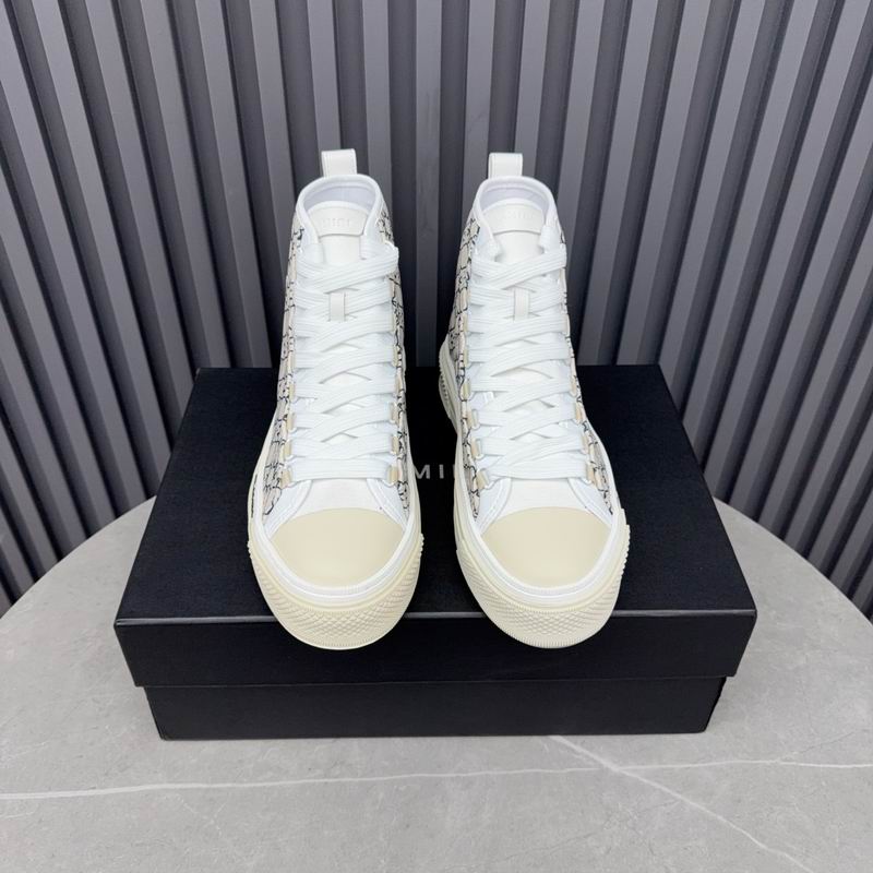 AMIRI Patterned High-Top Sneakers - Cream and Black