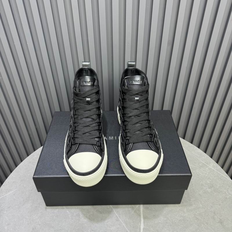 AMIRI Star-Pattern High-Top Sneakers - Black and White