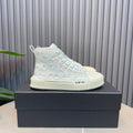 AMIRI Star-Pattern High-Top Sneakers - White and Cream