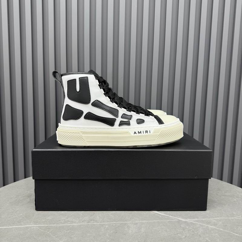 AMIRI Skeleton High-Top Sneakers - White and Black