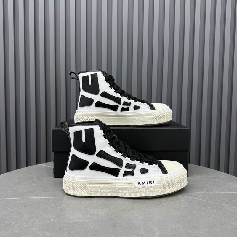 AMIRI Skeleton High-Top Sneakers - White and Black