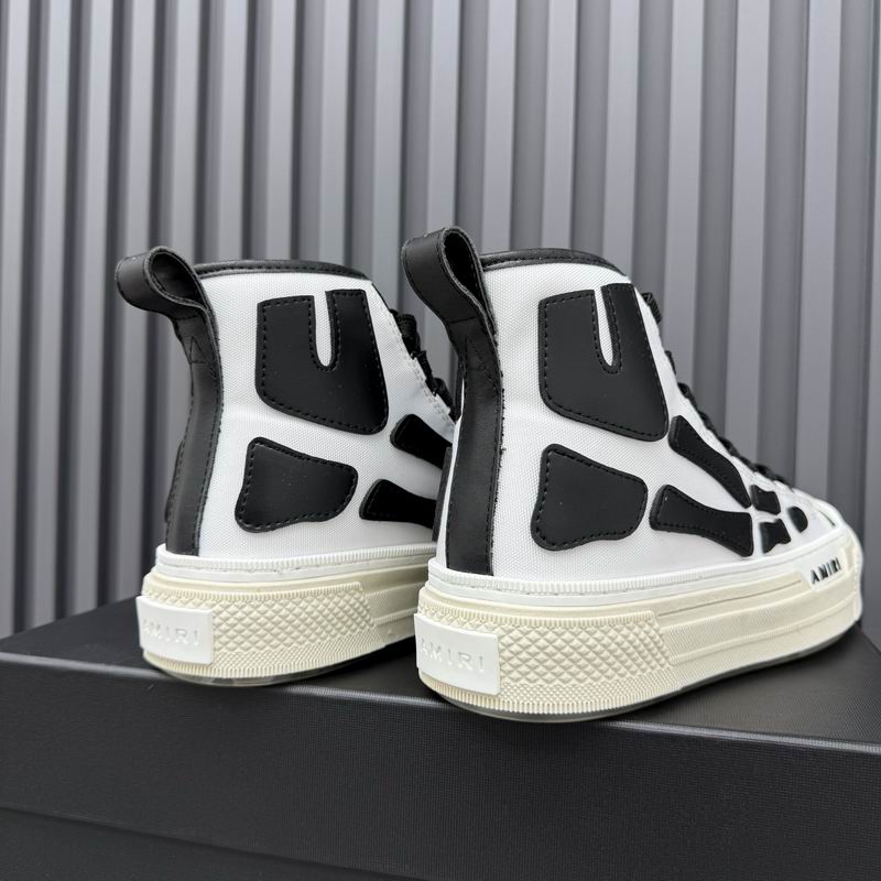 AMIRI Skeleton High-Top Sneakers - White and Black