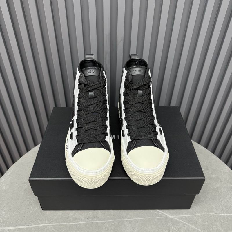 AMIRI Skeleton High-Top Sneakers - White and Black