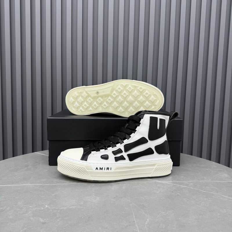 AMIRI Skeleton High-Top Sneakers - White and Black