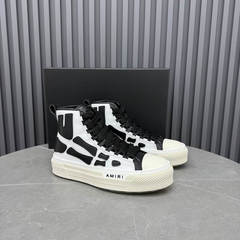 AMIRI Skeleton High-Top Sneakers - White and Black