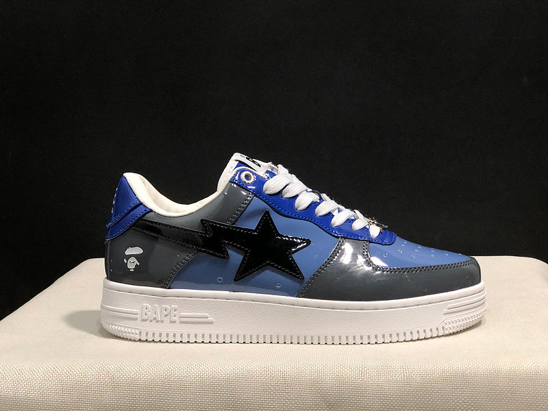 BAPE Star Low-Top Sneakers - Blue, Grey and Black