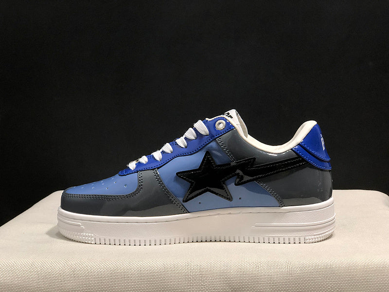 BAPE Star Low-Top Sneakers - Blue, Grey and Black