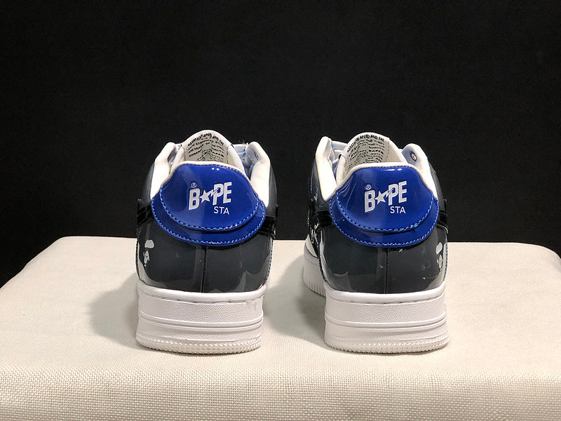 BAPE Star Low-Top Sneakers - Blue, Grey and Black
