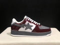 BAPE Star Low-Top Sneakers - Burgundy, Grey and White