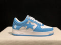 BAPE Star Low-Top Sneakers - Light Blue and White