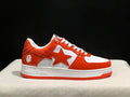 BAPE Star Low-Top Sneakers - Orange and White