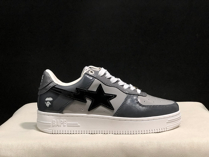 BAPE Star Low-Top Sneakers - Grey and Black