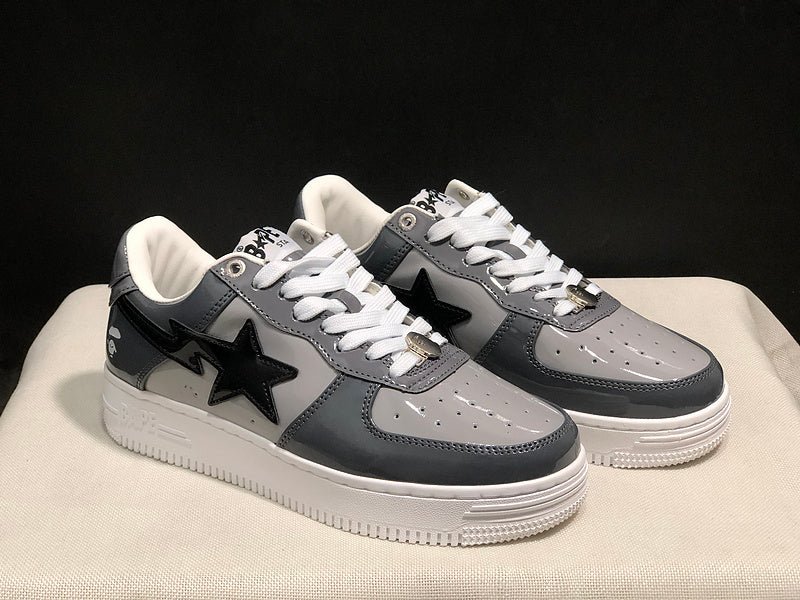 BAPE Star Low-Top Sneakers - Grey and Black